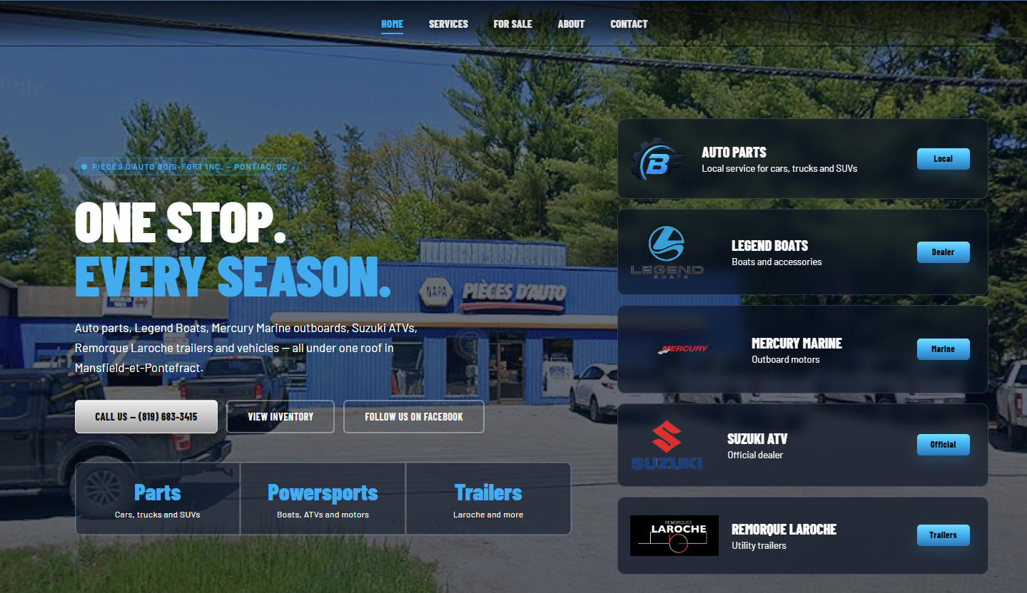 Boisfort.ca website screenshot